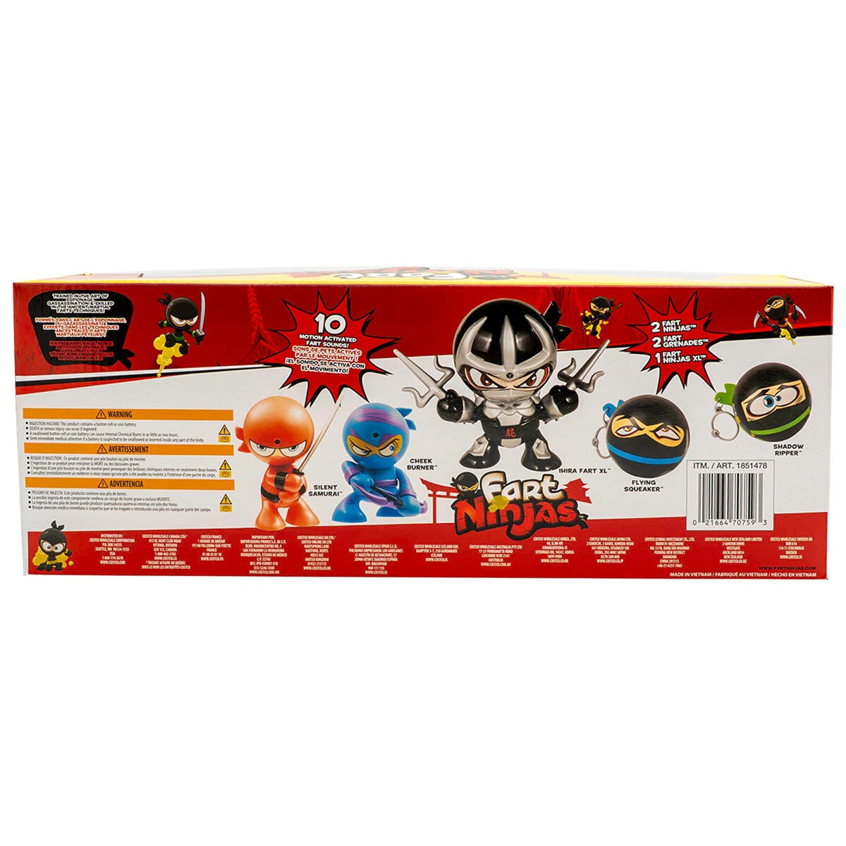 Funrise Fart Ninjas 5 Pack 70760 - Motion-Activated Farting Figures for Kids 5+ - SuperSaverAU - view 4