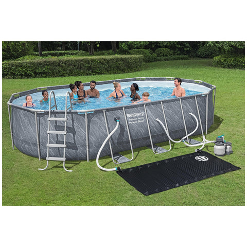 Bestway Power Steel Pool Set 561JTE 6.10m x 3.66m x 1.22m with Sand Filter & Ladder - SuperSaverAU - view 1