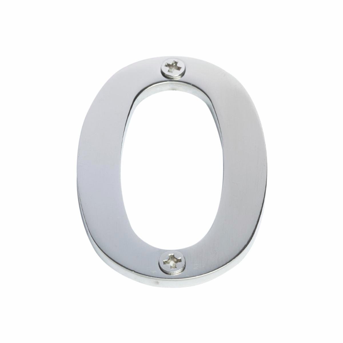 Sandleford 60mm Brushed Stainless Steel House Number 0 - Weather Resistant