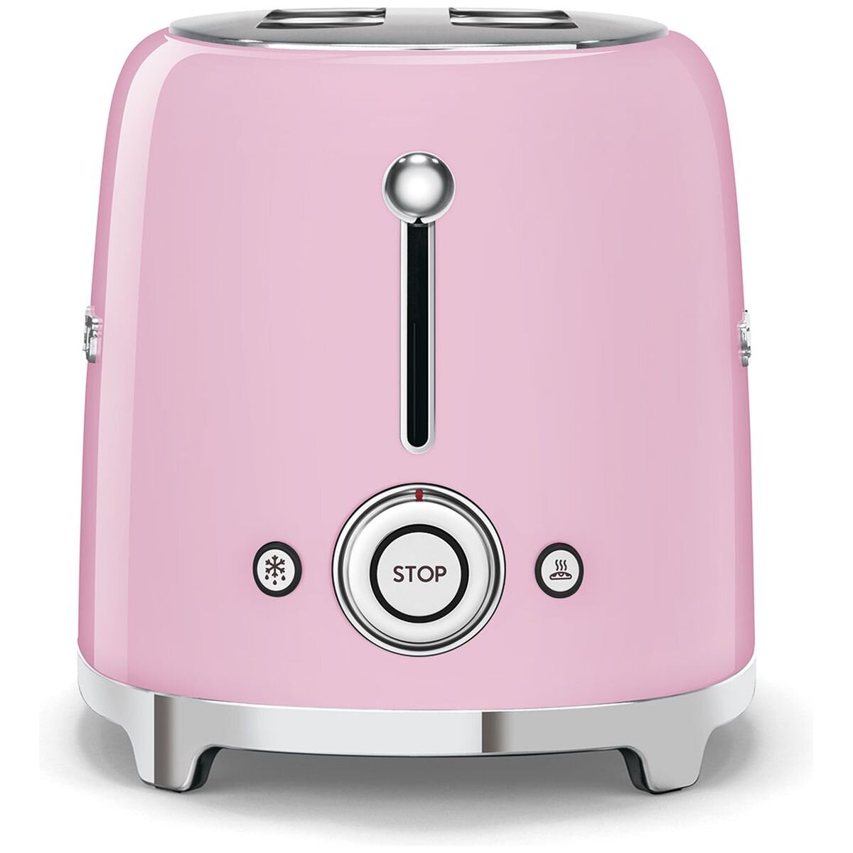 Smeg 50s Retro Style 2 Slice Toaster - Pink, Six Browning Levels, Extra-Wide Slots - TSF01PKAU