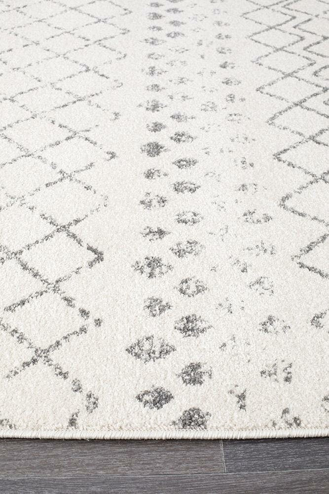 Rug Culture Oasis Large Rug 290x200cm - White Polypropylene, Power Loomed - OAS-454-WHT-290X200