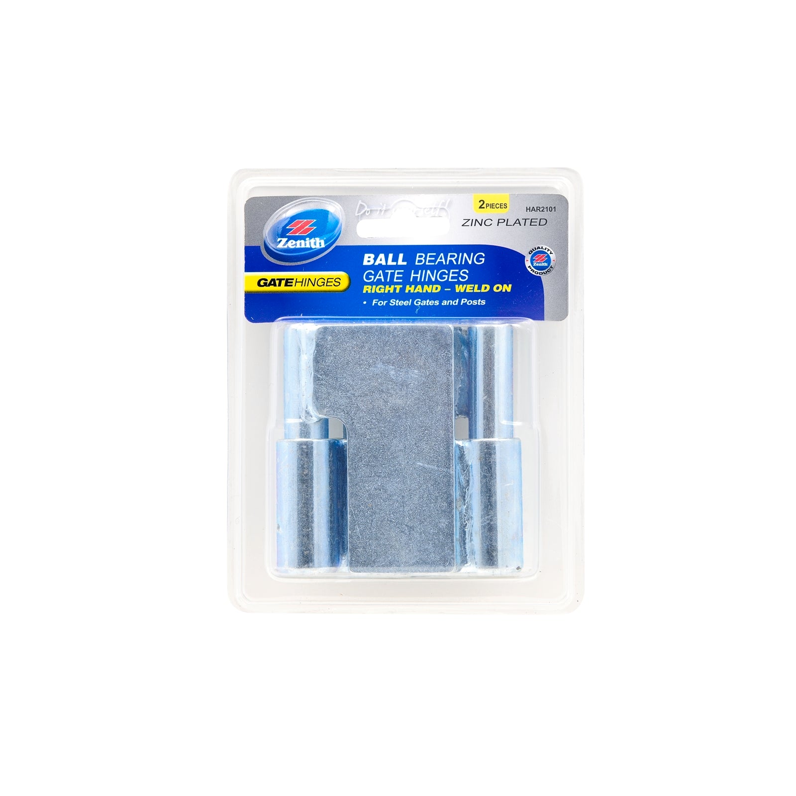 Zenith Zinc Plated Ball Bearing Weld-On Gate & Post Hinge - Right Hand, 2 Pack