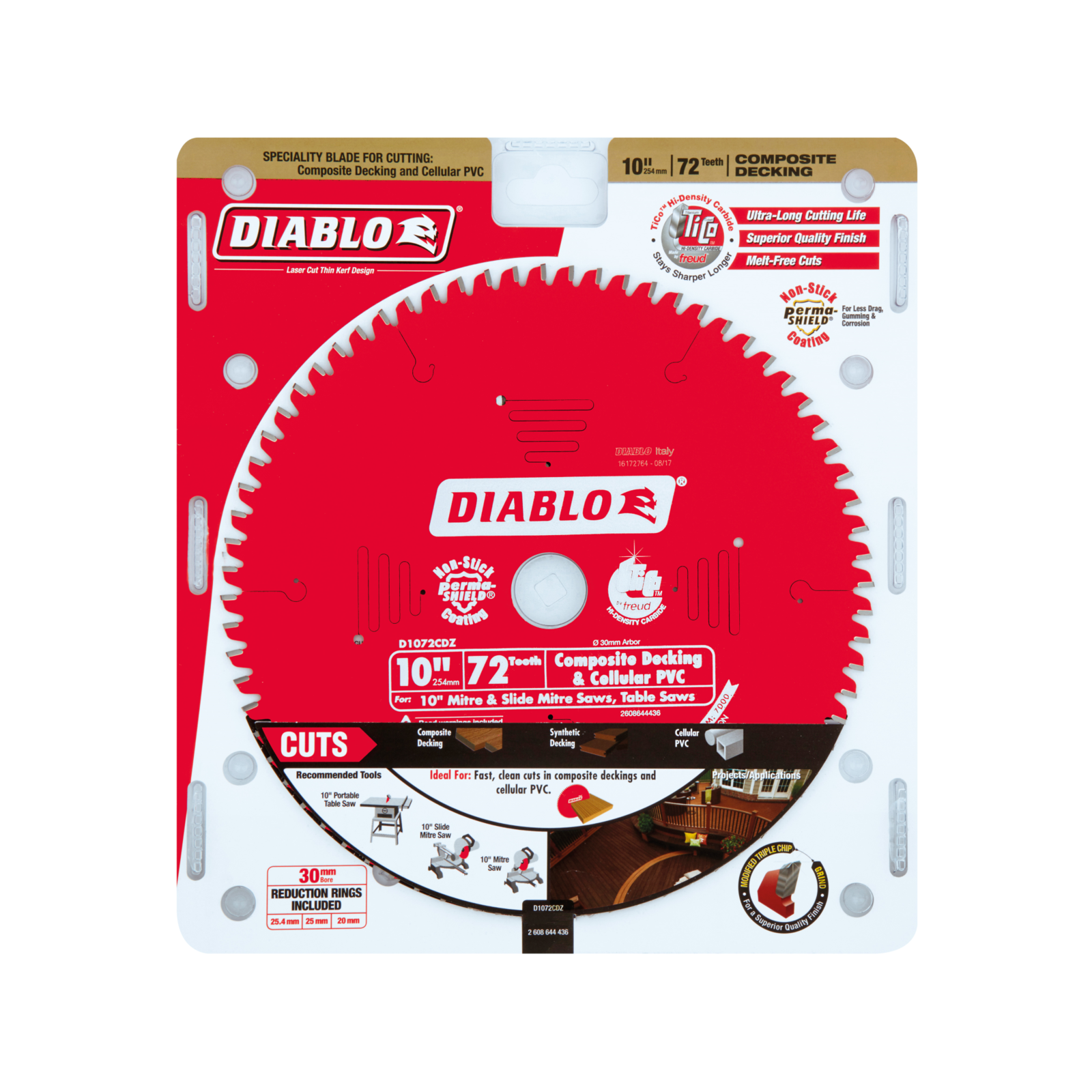 Diablo 254mm 72T Composite Decking Circular Saw Blade
