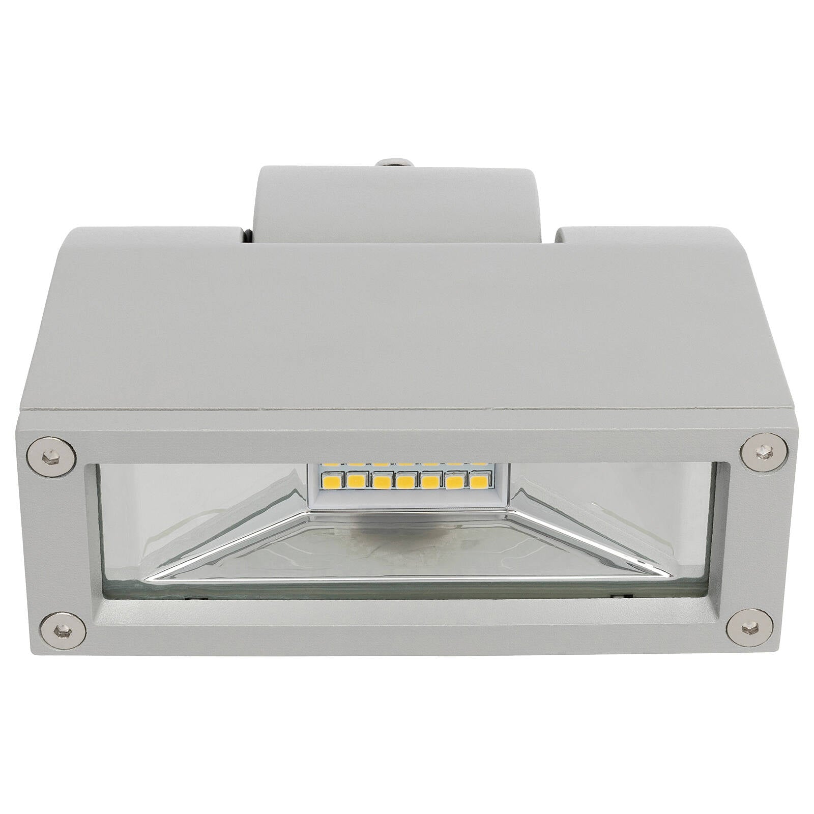 Brilliant Nighthawk 12W LED Flood Light Weather-Resistant Outdoor Silver 20869/11