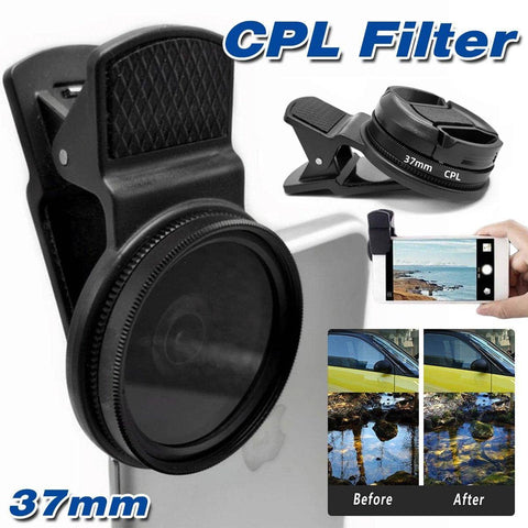 37mm HD Clip-On CPL Polarising Filter for Phone Camera Lens
