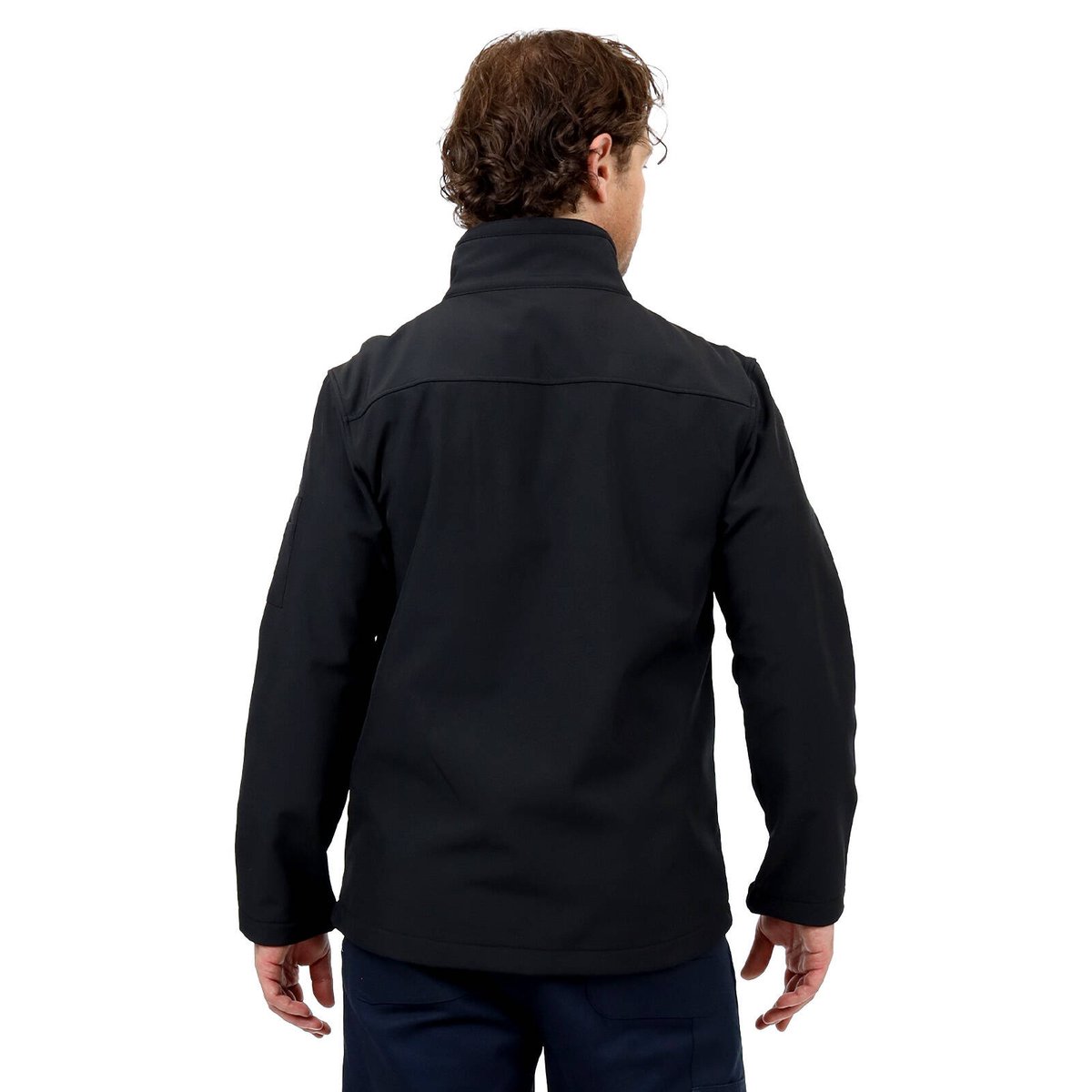 Citeco Black Soft Shell Jacket - Men's Polyester/Elastane Fleece-Lined, Small