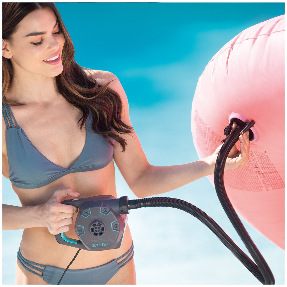 Intex Quickfill Electric Air Pump 220-240V, 1100L/min, 3 Nozzles, Indoor Use - SuperSaverAU - view 8