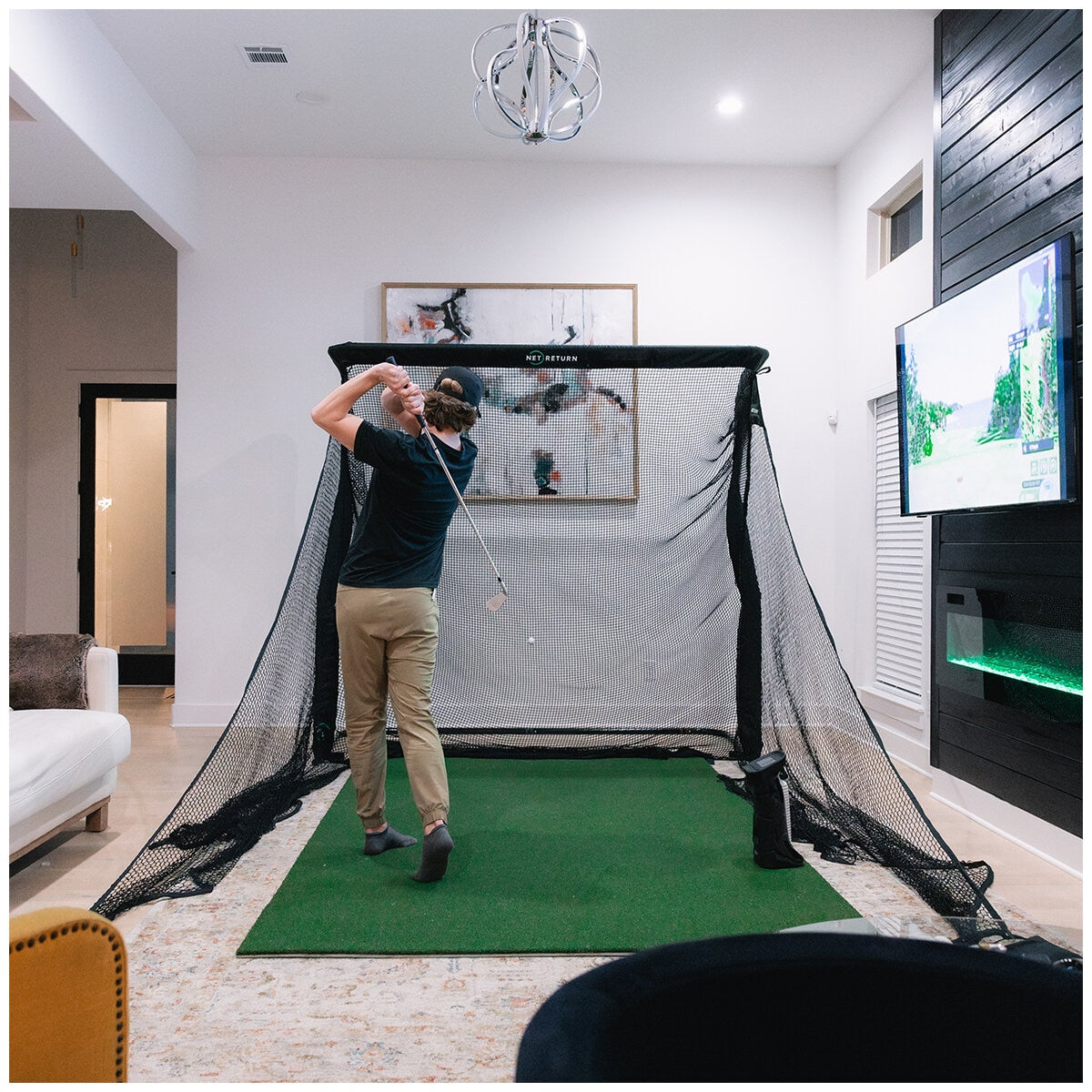 Net Return Golf Net NR0086 - Indoor/Outdoor, Instant Ball Return, 2130mm x 2130mm - SuperSaverAU - view 6