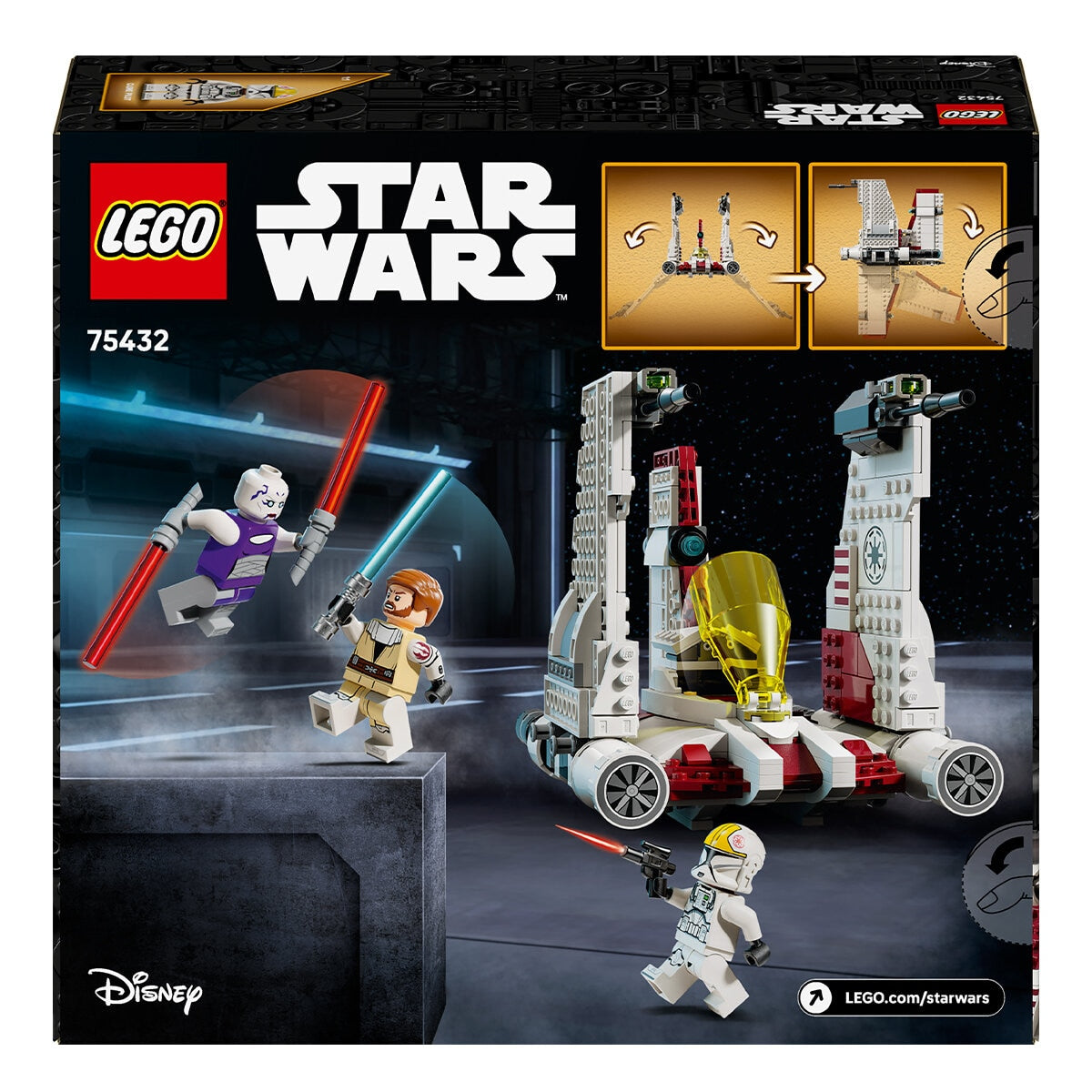 LEGO Star Wars V-19 Torrent Starfighter 75432, 567 Pieces, Clone Wars Minifigures - SuperSaverAU - view 7