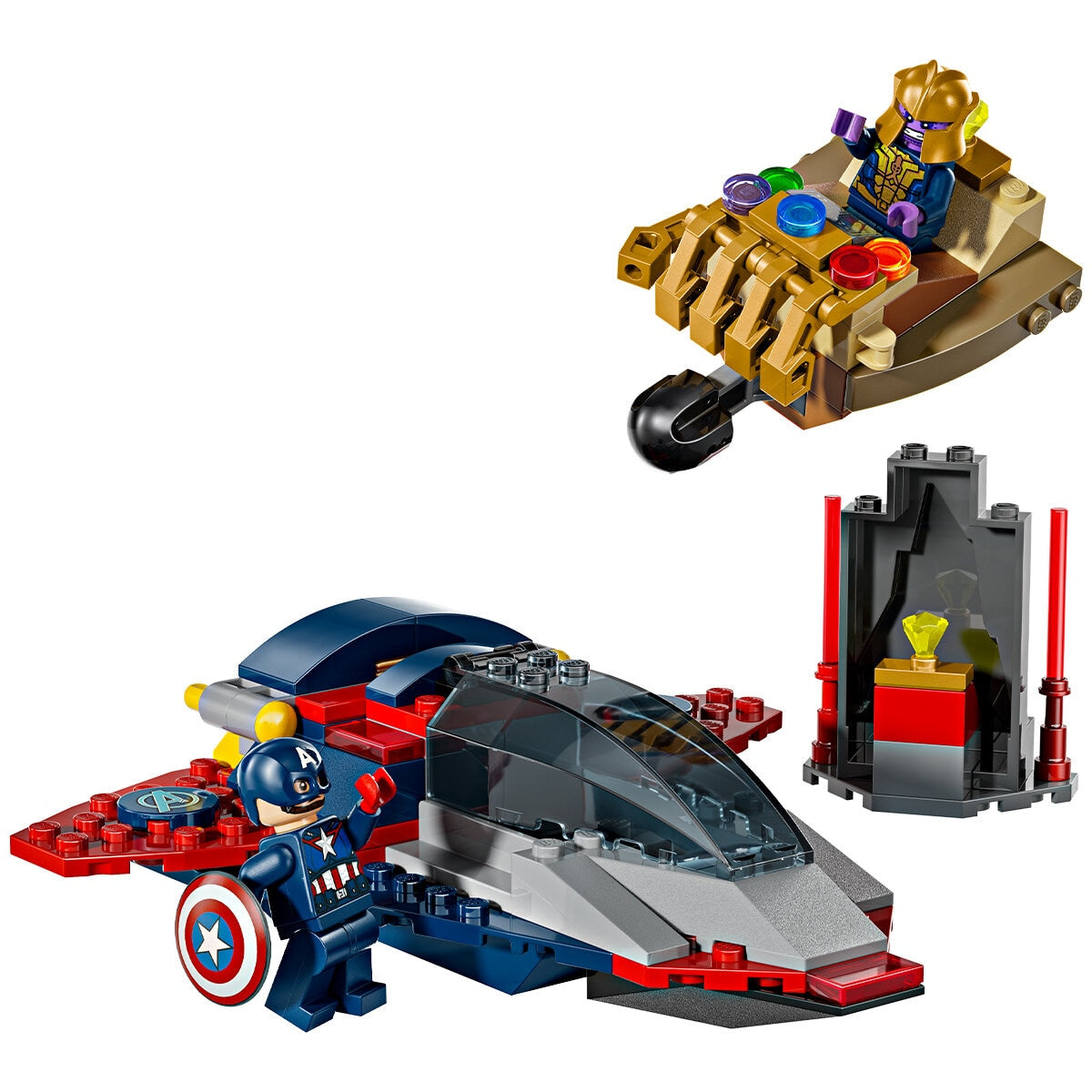 LEGO Marvel 76319 Captain America vs. Thanos Set, 107 Pieces, Ages 4+ - SuperSaverAU - view 2