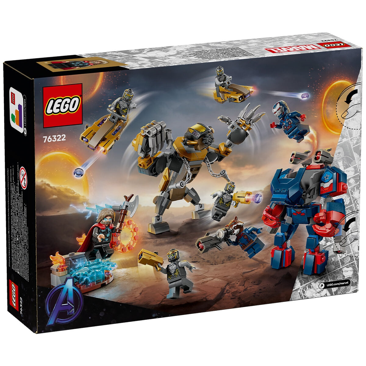 LEGO Marvel Avengers Thor vs. Chitauri 76322, 373 Pieces, Ages 8+ - SuperSaverAU - view 8