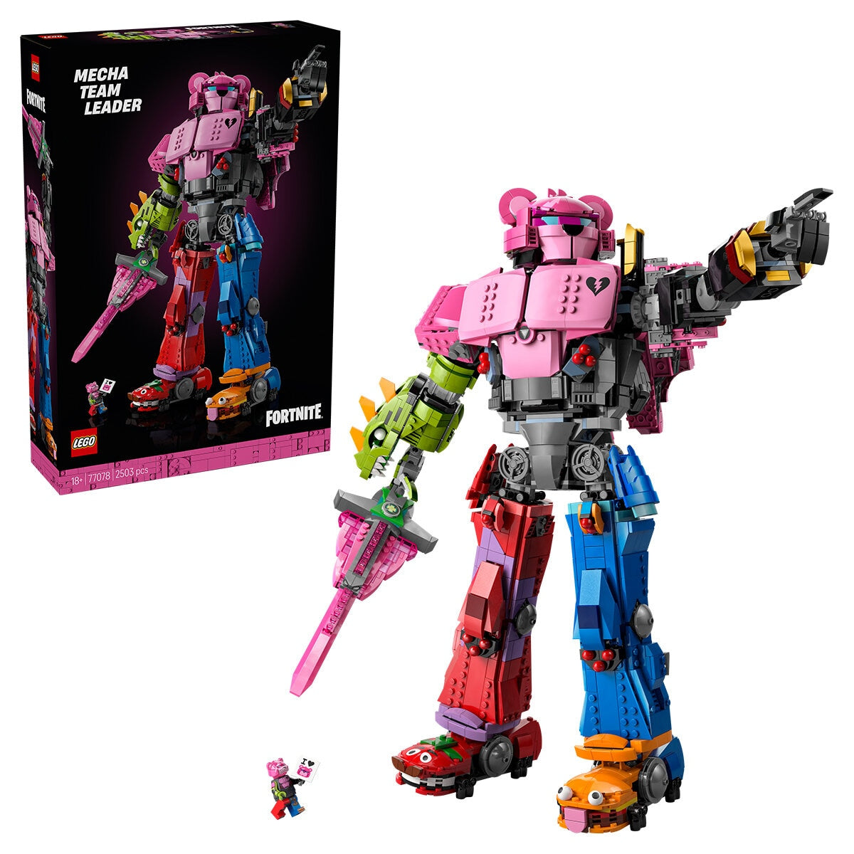 LEGO Fortnite Mecha Team Leader 77078 - 2503 Pieces, Poseable Model for Adults - SuperSaverAU - view 1