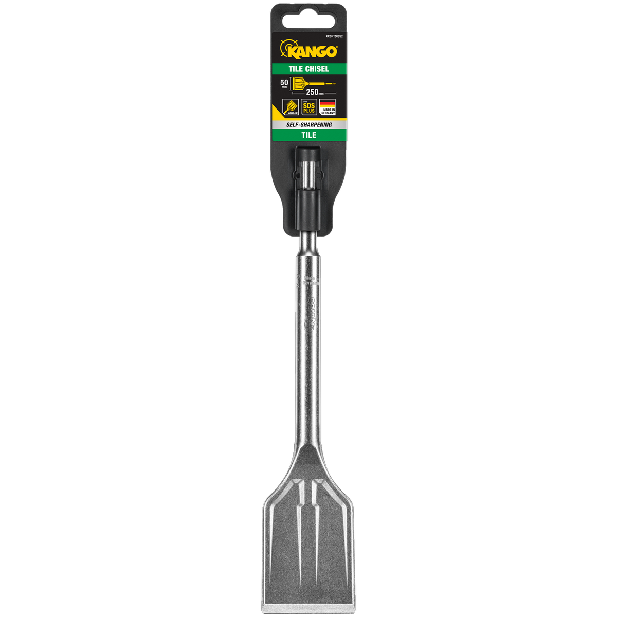 Kango 50mm x 250mm SDS Plus Self-Sharpening Angled Tiling Chisel