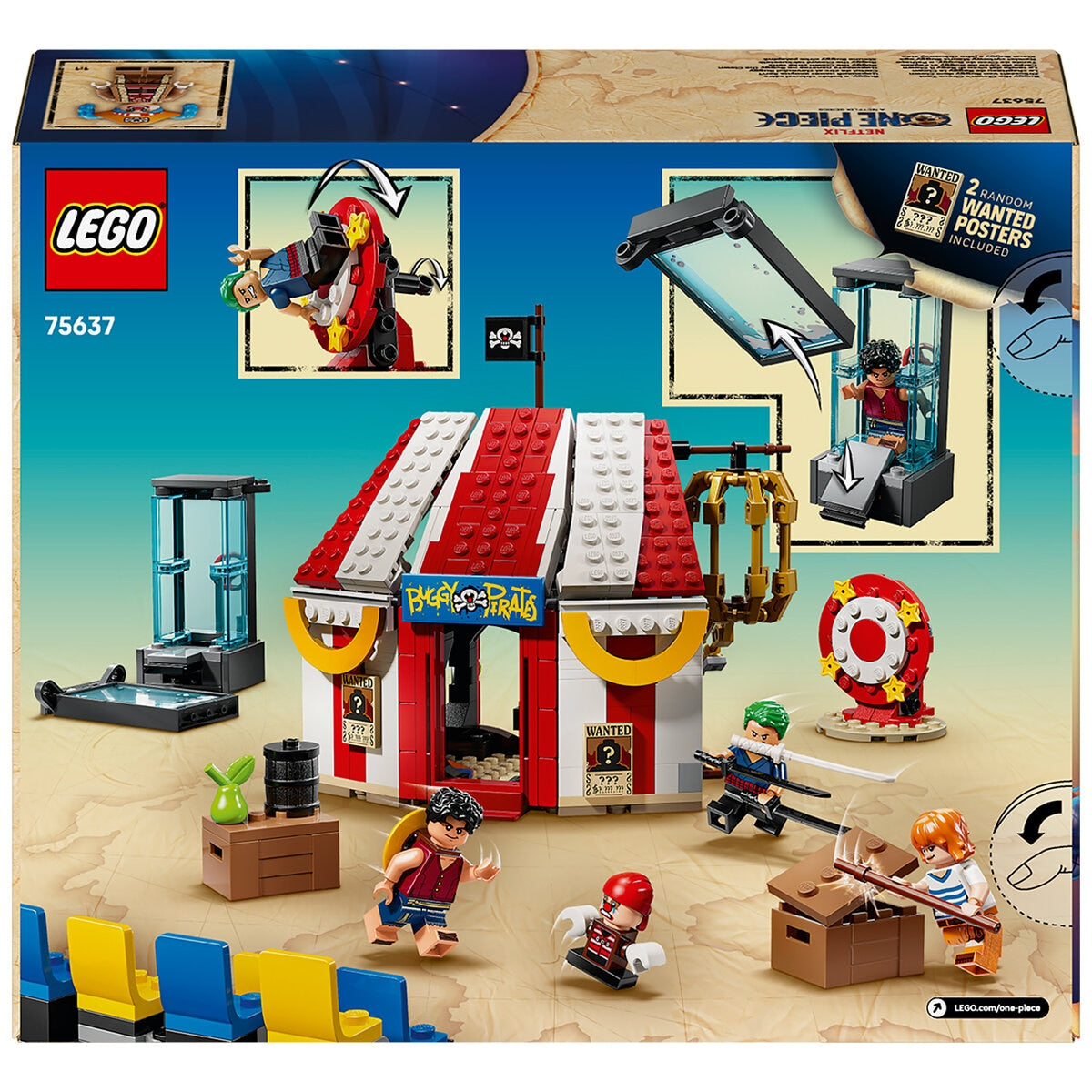 LEGO ONE PIECE Buggy the Clown Circus Tent 75637, 573 Pieces, Ages 8+, Includes Luffy & Zoro - SuperSaverAU - view 10