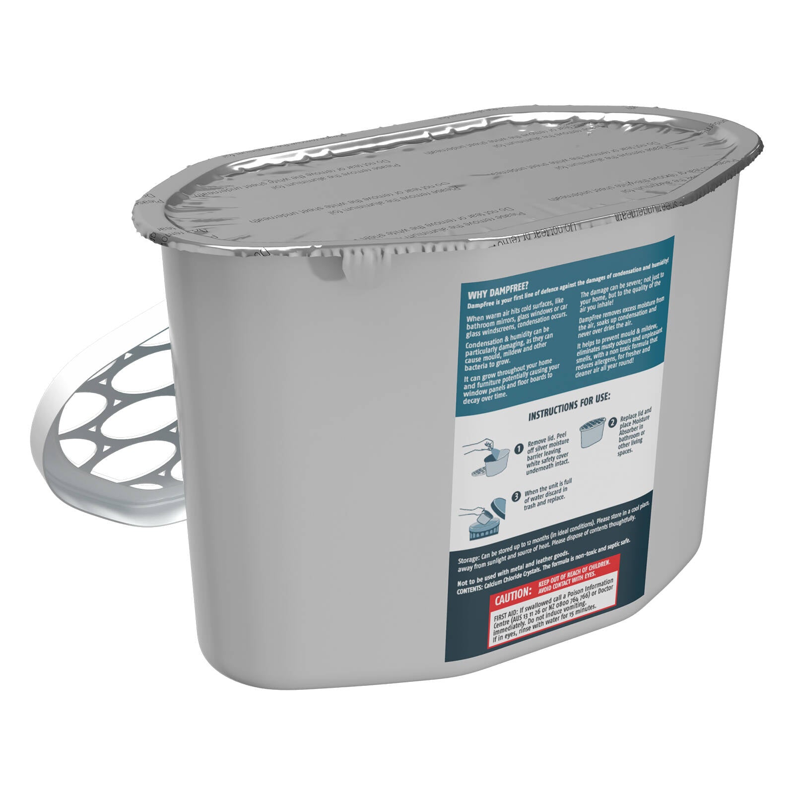 DampFree White 300g Calcium Chloride Disposable Moisture Absorbers 2 Pack