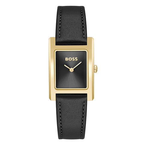 BOSS Lucy Women's Watch 23mm Black Leather Strap Black Dial Quartz - SuperSaverAU - view 1