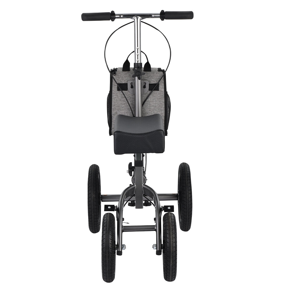 Altus Knee Scooter Walker 158 kg Capacity, All-Terrain Pneumatic Tires, Foldable, Titanium - SuperSaverAU - view 5