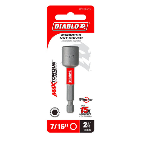 Diablo Nutsetter 2 9/16" - 7/16" Magnetic Hex Driver - Impact Strong™ - SuperSaverAU - view 1