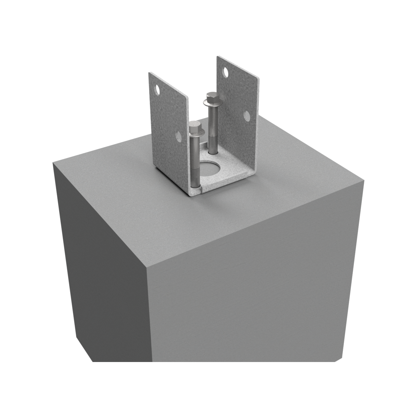 VUEPRO 90mm Galvanised Bolt Down Post Support - Each