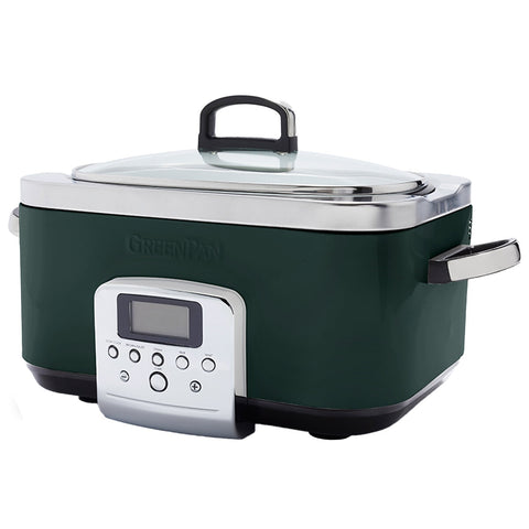 GreenPan 6L Slow Cooker CC009380-001 Pine Green