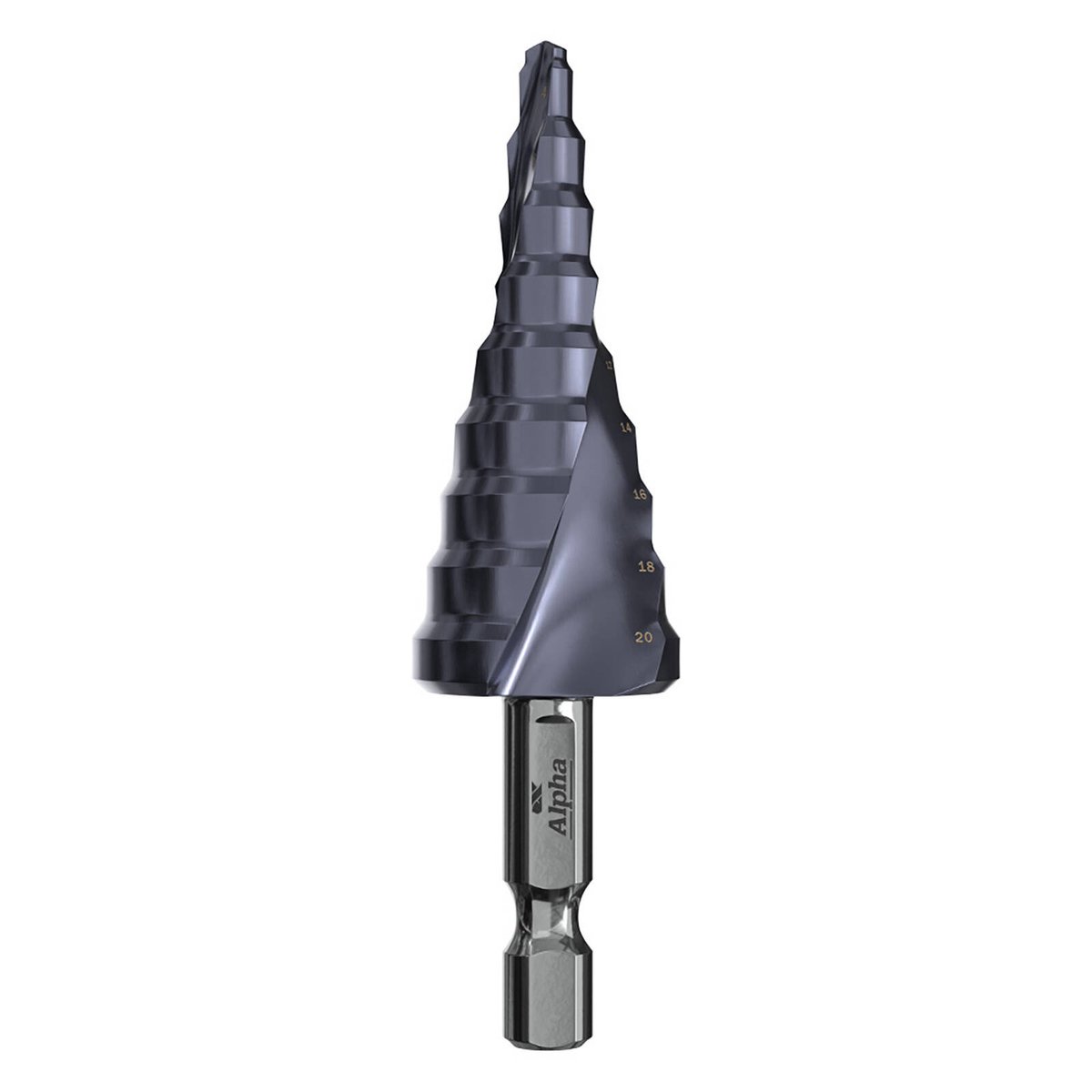 Alpha Onsite+ 4-20mm Step Tip Step Drill Bit Metal Hole Cutter