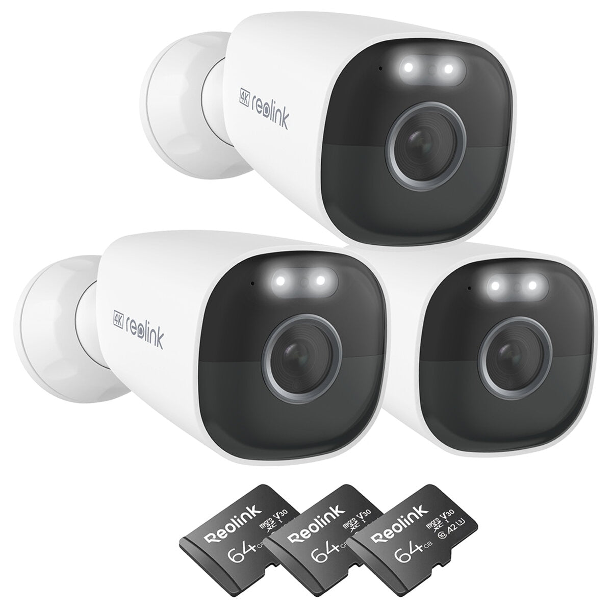Reolink Argus ECO Ultra 4K Wi-Fi Battery Camera 3 Pack with Solar Panel - SuperSaverAU - view 1