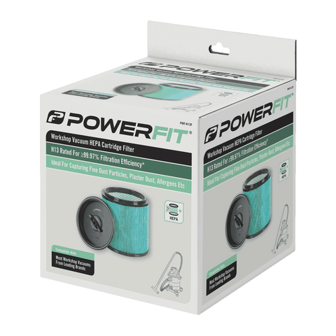 PowerFit H13 HEPA Cartridge Filter PWF-H13F, Workshop Vacuum Accessory