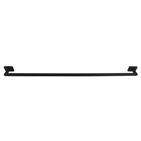 Barelli Rigoni 900mm Matt Black Coated Zinc Alloy Single Towel Rail