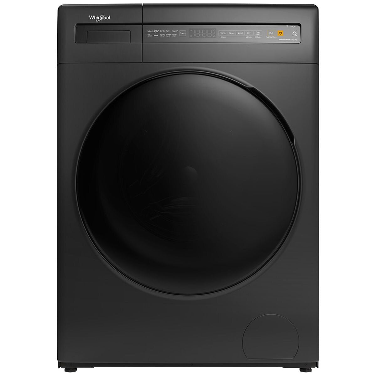 Whirlpool 9kg/6kg Essentials Washer Dryer Combo - Black, Sanicare Hygiene Wash, Hot Air Fresh - WWEB9602IG