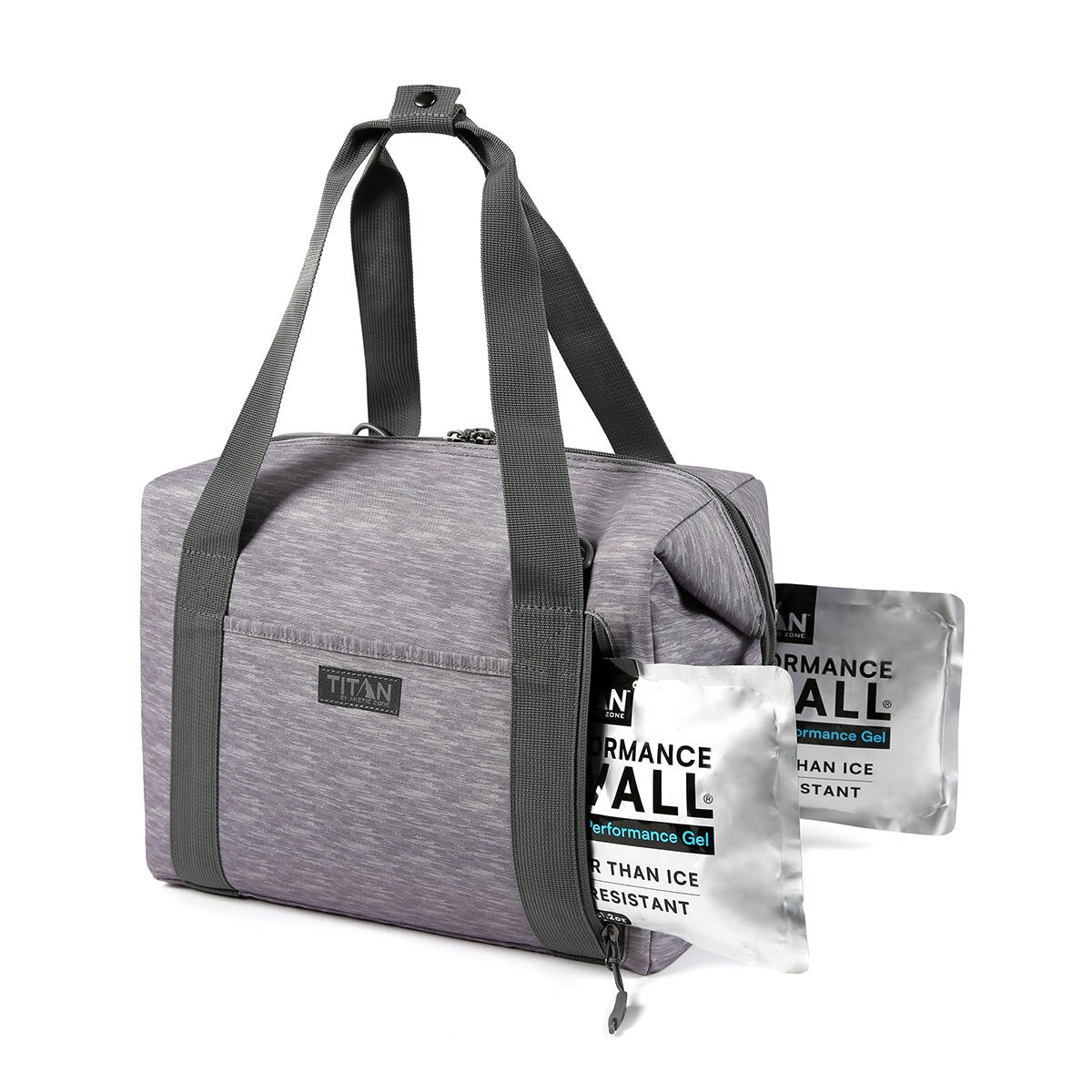 Titan Insulated Carry All Tote Grey, 25 Can Capacity, Leak Proof, Convertible Handles - SuperSaverAU - view 3