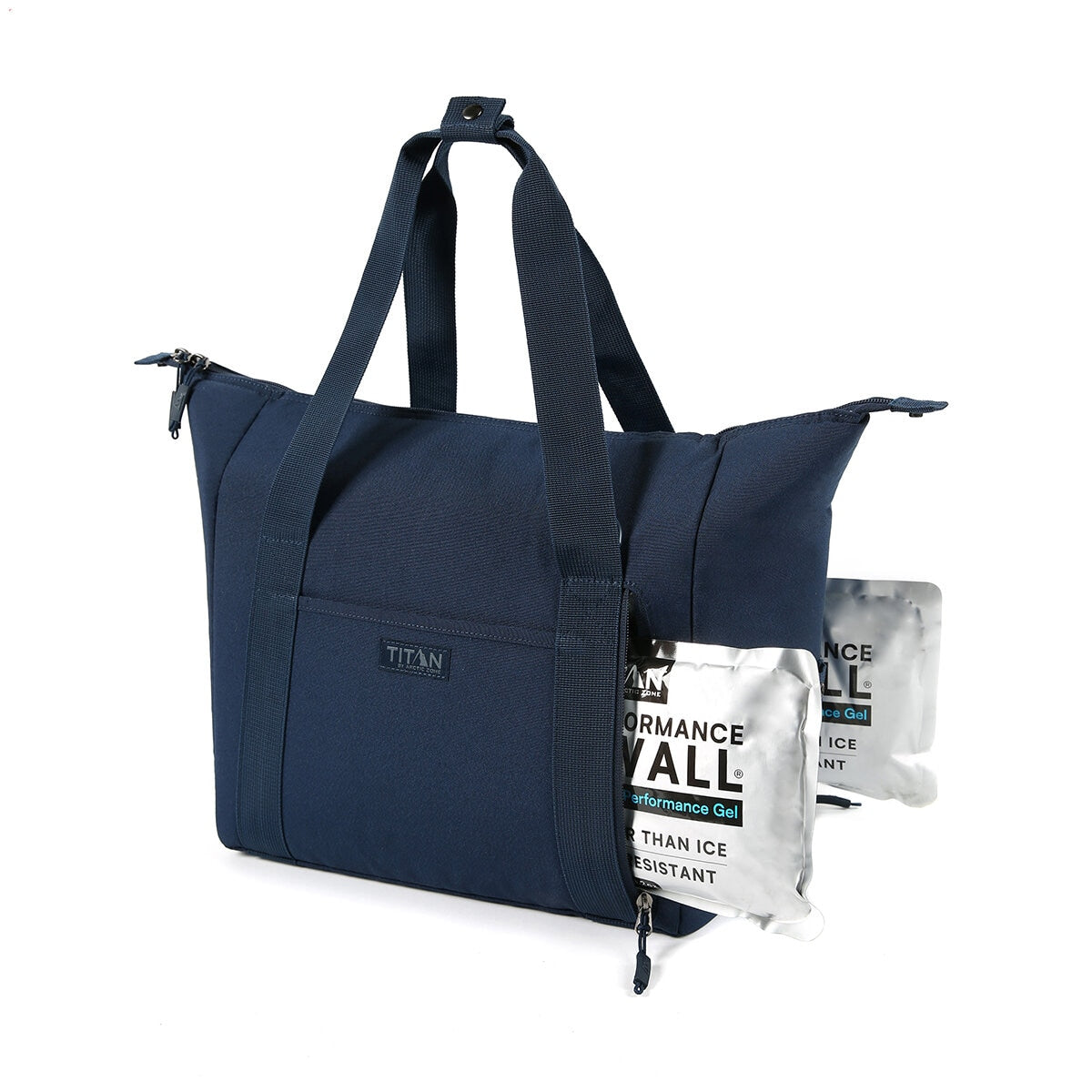 Titan Insulated Carry All Tote Navy, 25 Can Capacity, Leak Proof, Convertible Handles - SuperSaverAU - view 6