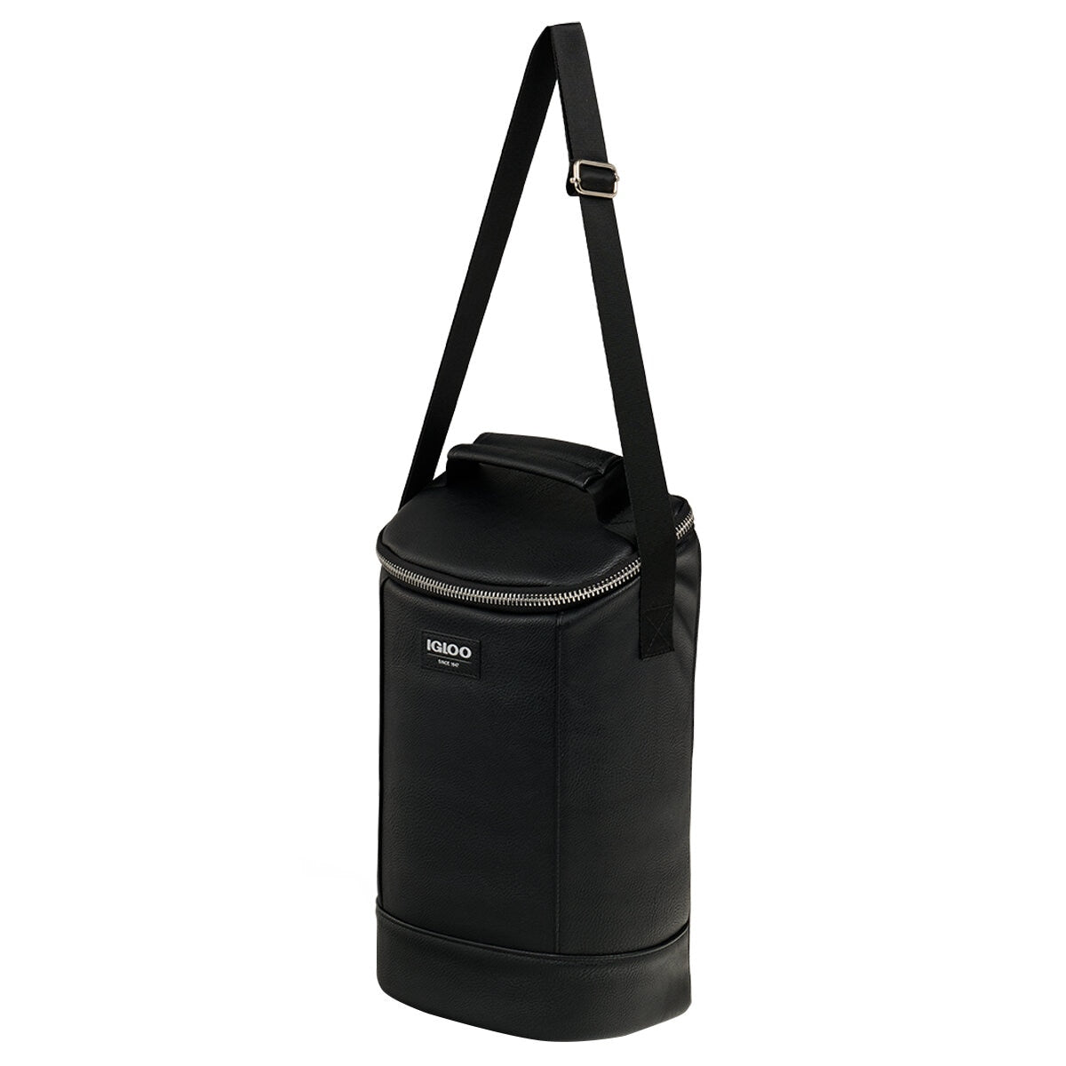 Igloo Luxe Wine Tote Cooler Black, Vegan Leather, Insulated, Adjustable Strap, 134.62x355.6x229.8 mm - SuperSaverAU - view 4