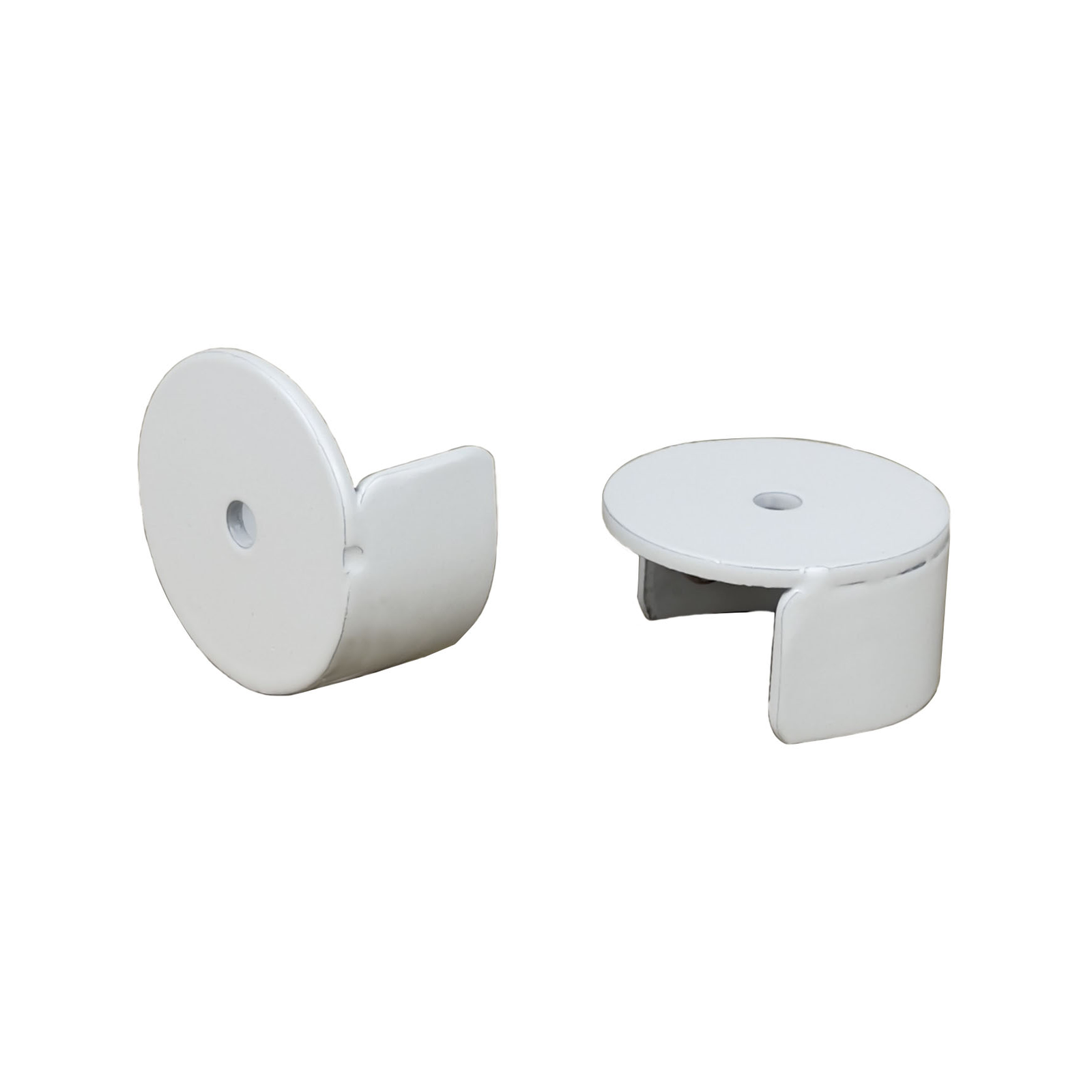 Pillar 25mm White Curtain Rod Stirrup Bracket - 2 Pack