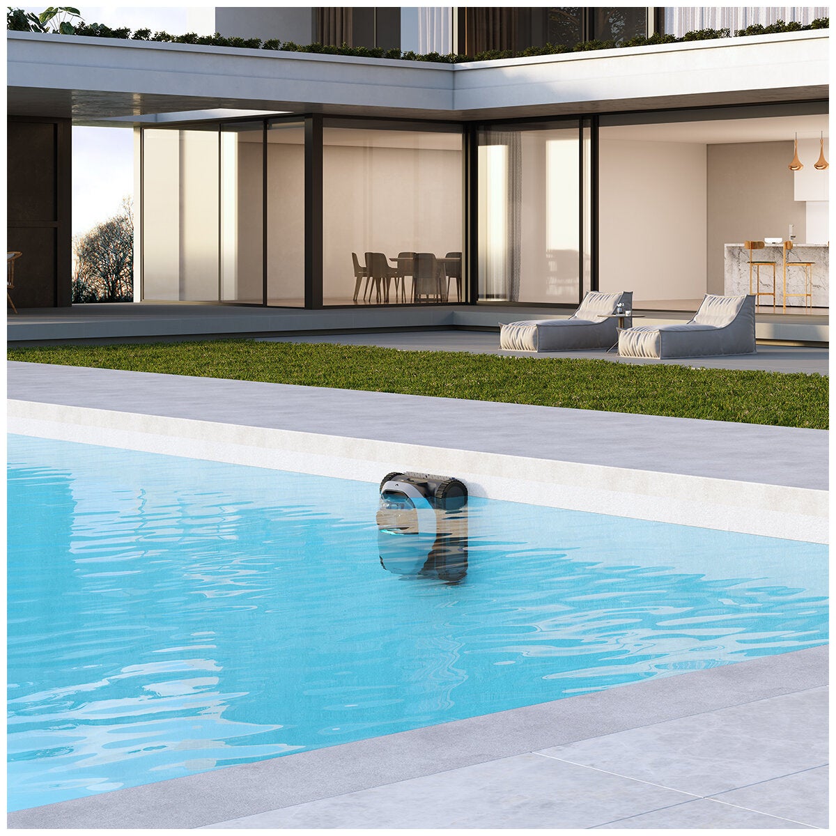 Cord-Free Automatic Pool Vacuum Robot with Waterline Cleaning and Poolside Parking, by Dreame Z1 — image 9