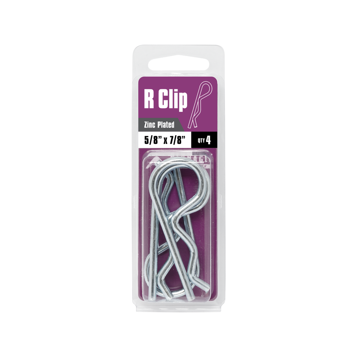 Pinnacle R Clip - 5/8 x 7/8 - Zinc Plated - Pack of 4 - SuperSaverAU - view 2