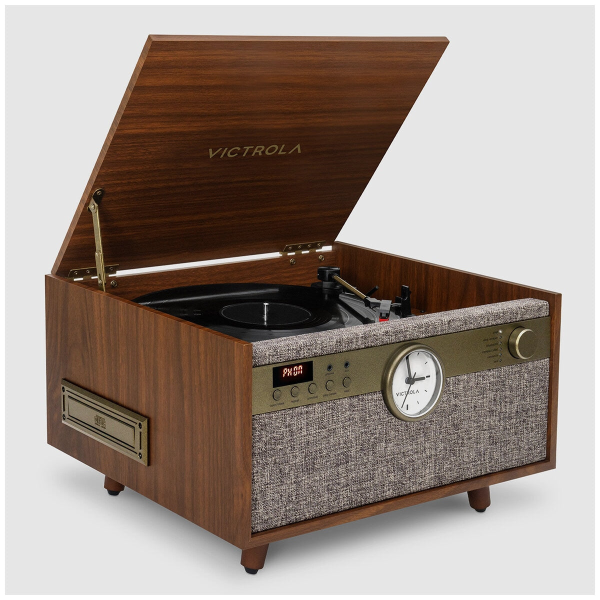 Victrola Century Signature+ 6 In 1 Wood Record Player, Walnut, Bluetooth, 3-Speed - SuperSaverAU - view 2