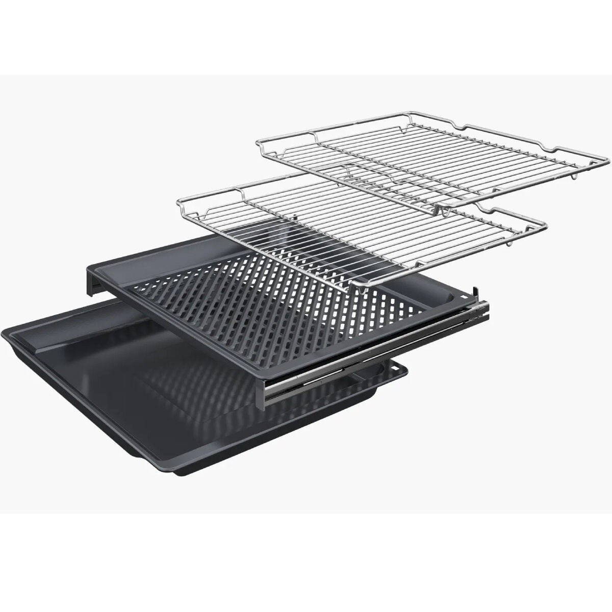 Bosch 60cm Series 8 Pyrolytic Multifunction Oven - 71L Black - Air Fry and Meat Probe - HBG976MB1A