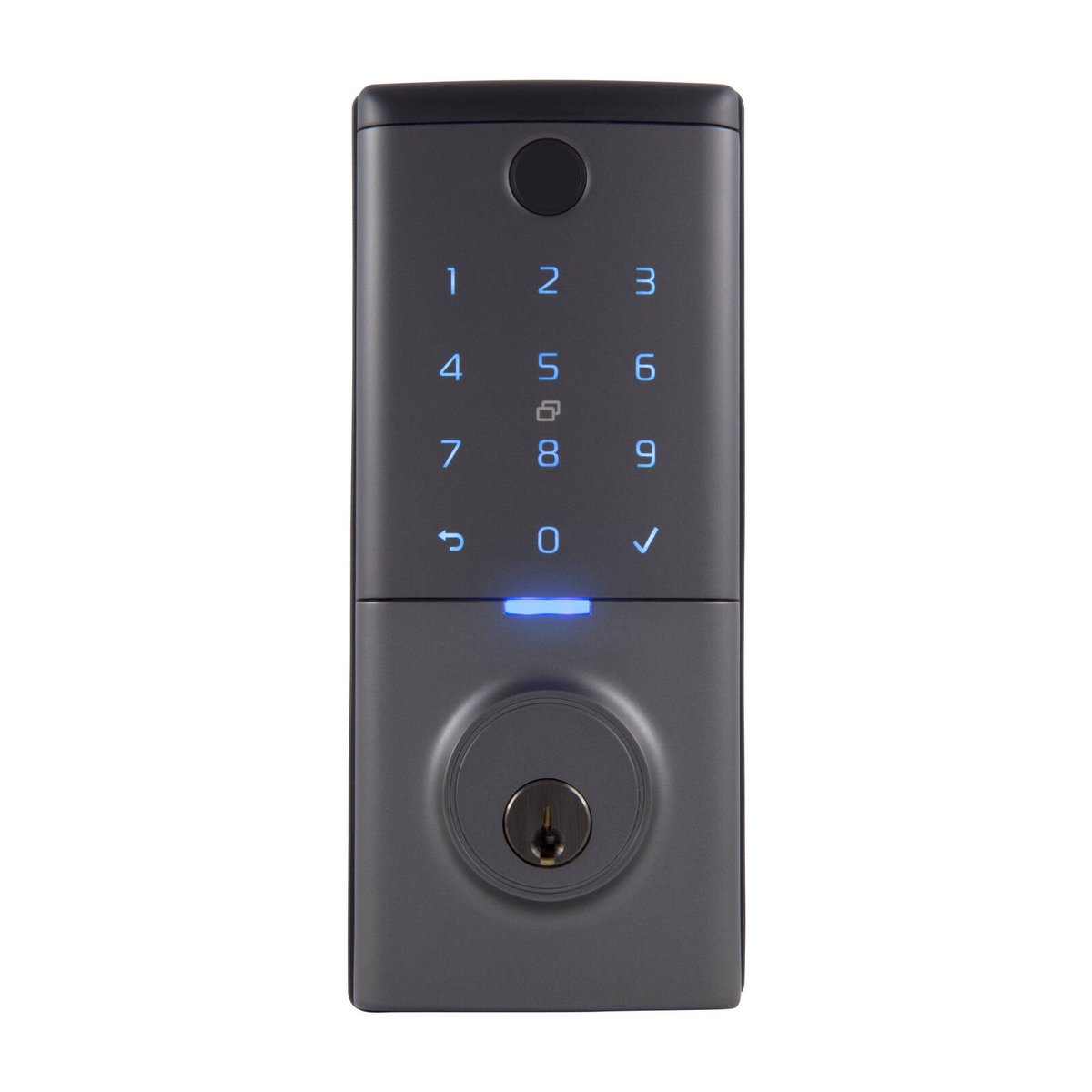 Gainsborough Graphite Mode Smart Deadbolt - RFID & Fingerprint Access - 115mm x 230mm x 310mm - Weather Resistant - SuperSaverAU - view 1