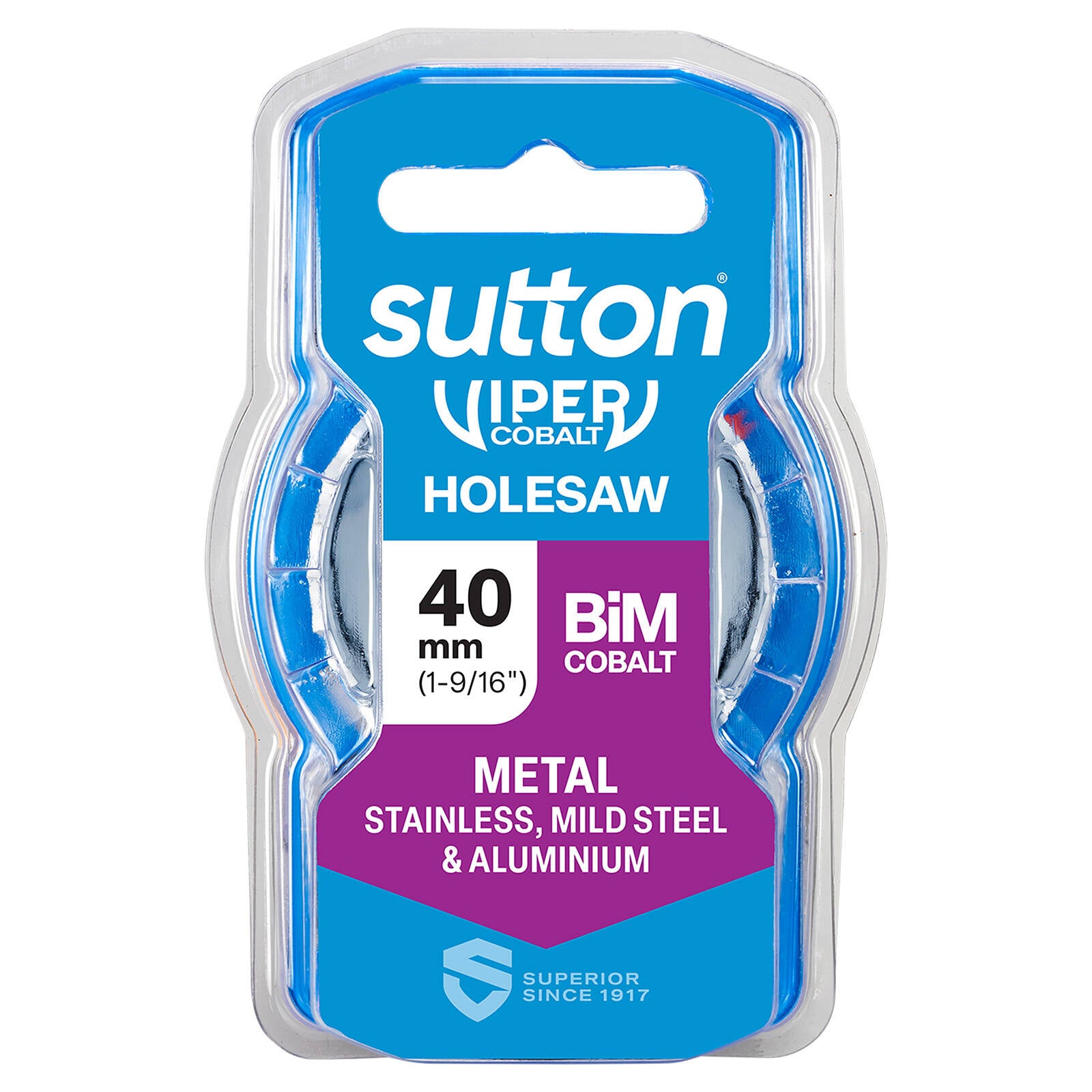 Sutton Tools 40mm Viper Cobalt Bi-Metal Holesaw 32mm Depth