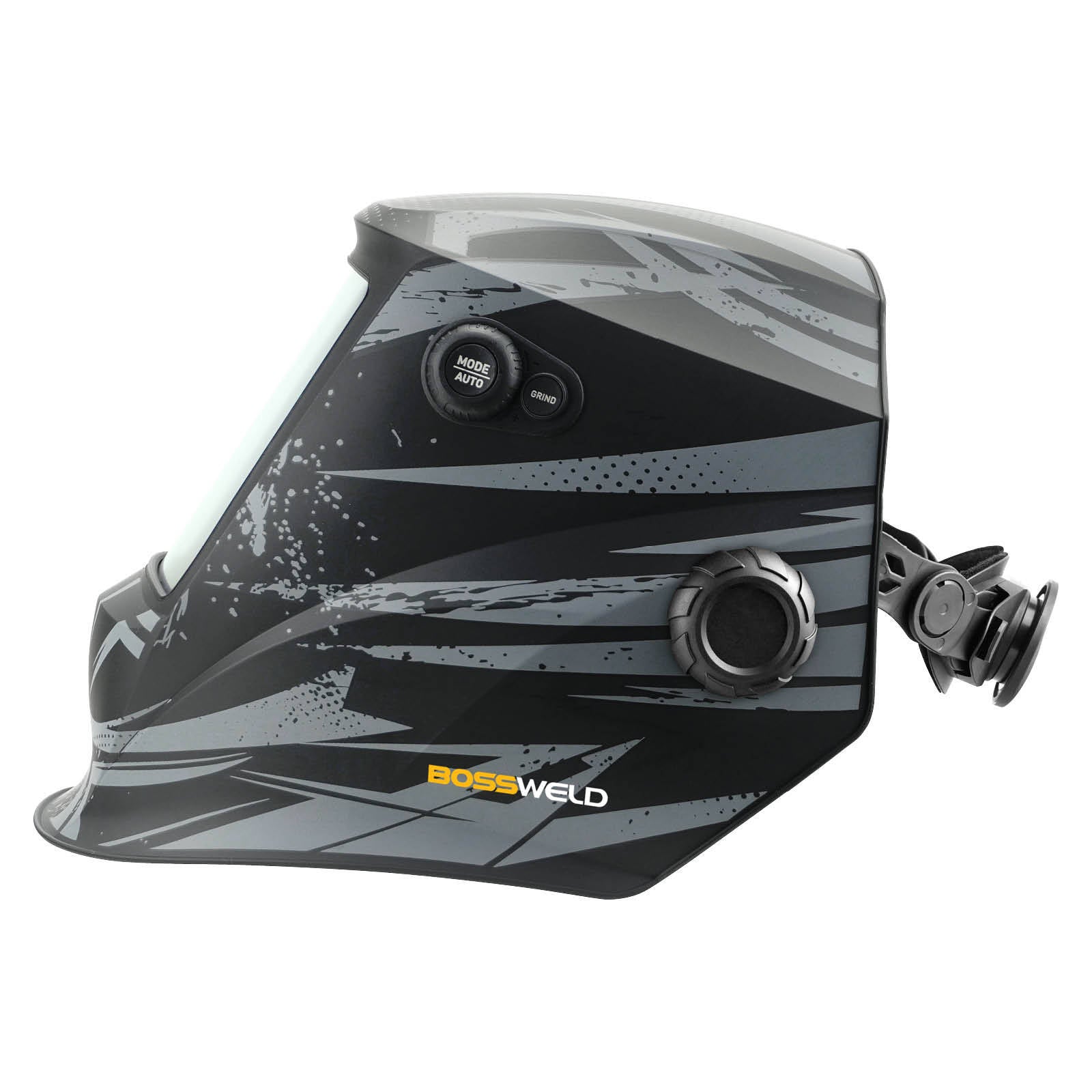 Bossweld VX-4 Firestorm Auto Darkening Welding Helmet, Variable Shade 4-8/9-13, 100 x 93mm Lens, Grinding Mode
