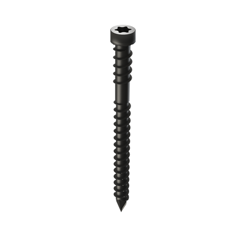 Bremick 10G x 50mm Black Stainless Steel 304 T20 Trim Head Decking Screws - 100 Pack