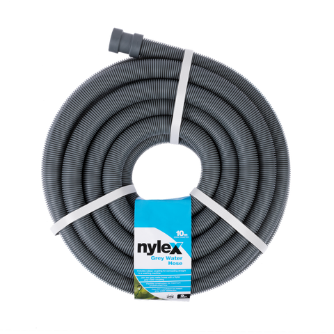 Nylex Grey Water Chief Hose 22mm x 10m Flexible Polypropylene Drainage - SuperSaverAU - view 1