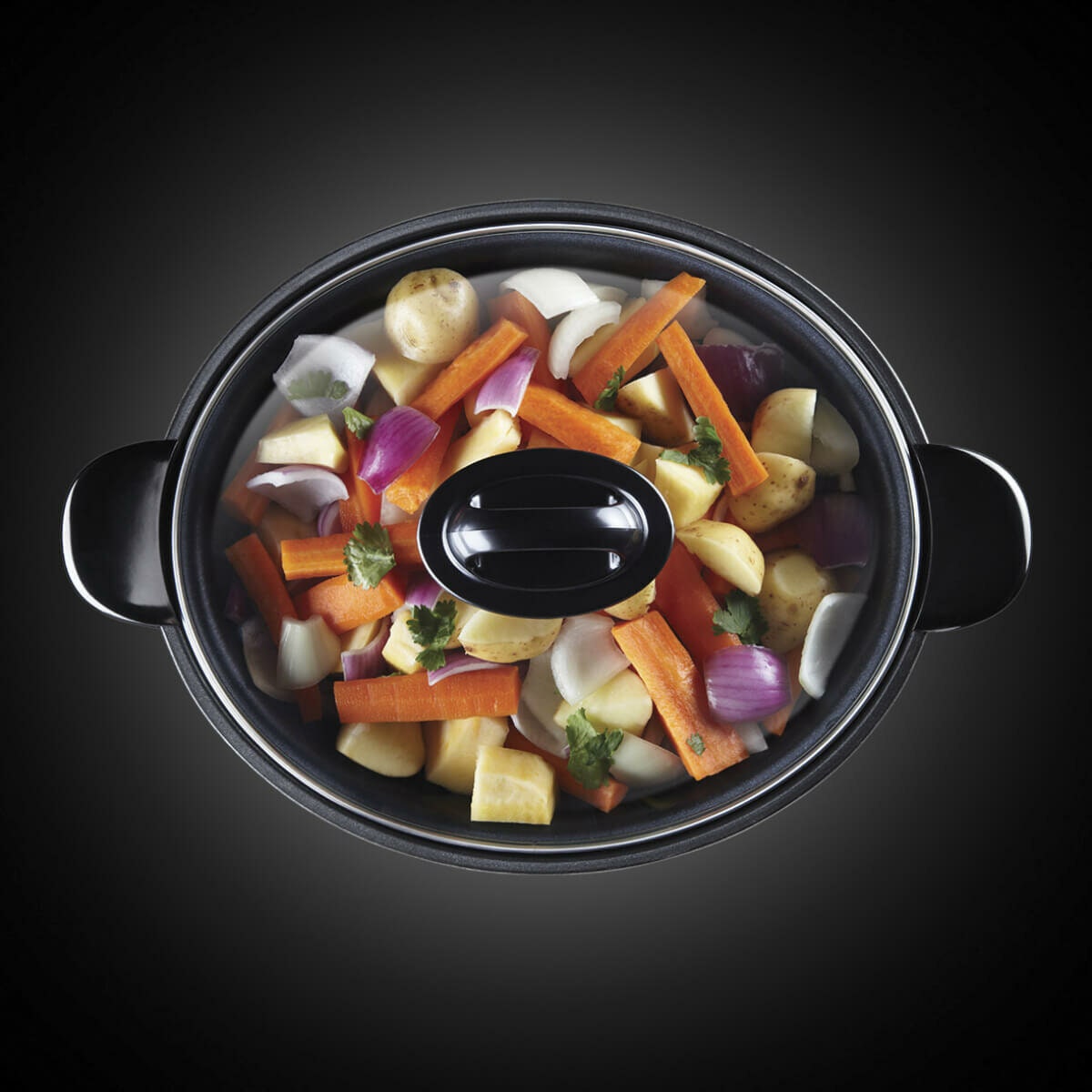Russell Hobbs 6L Searing Slow Cooker - Stovetop Searing Pot, Digital Timer, Matte Black - RHSC650BLK