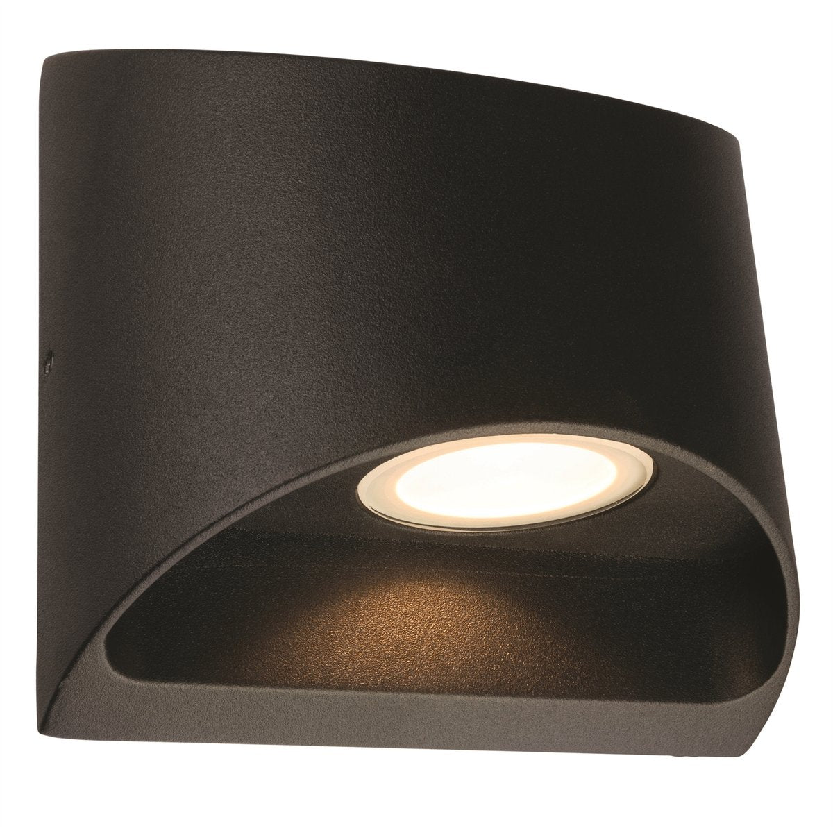 Brilliant Binley 8W Black Die-Cast Aluminium Up Down Wall Light Outdoor 21304/06