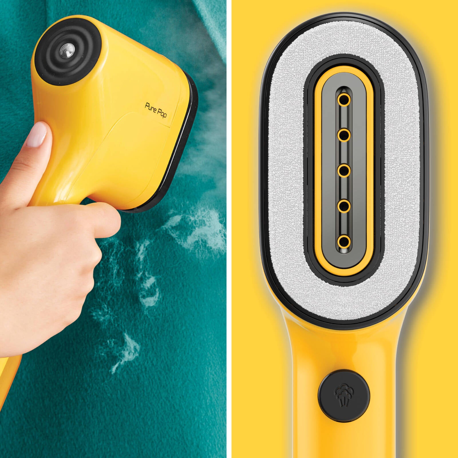 Tefal Pure Pop Handheld Garment Steamer Sunshine Yellow DT2026