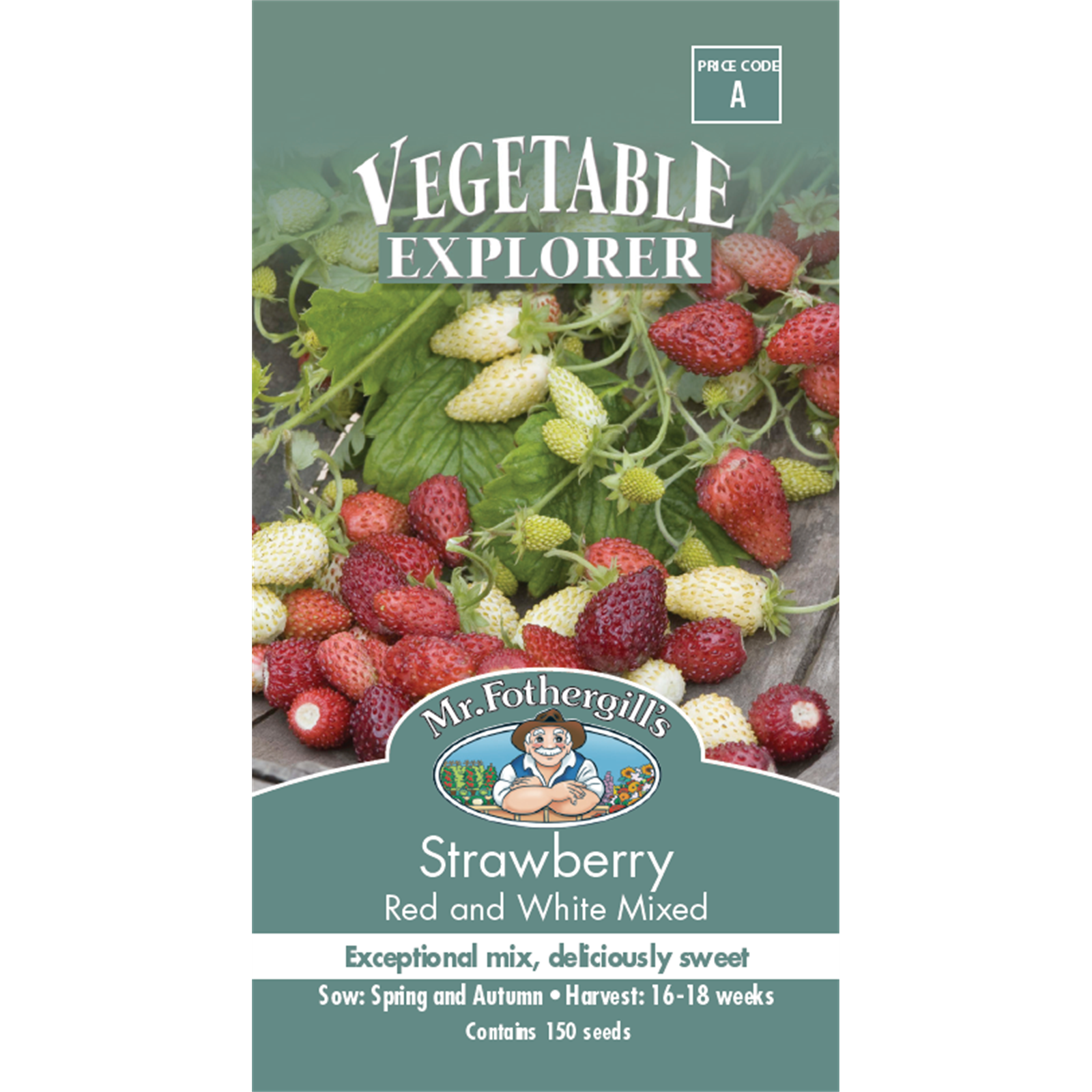 Mr Fothergill's Red & White Strawberry Seeds for Sun & Part Shade