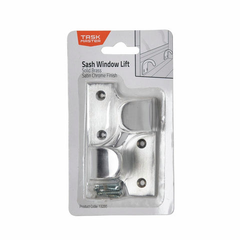 Taskmaster 42 x 30mm Solid Brass Satin Chrome Sash Lift 2 Pack