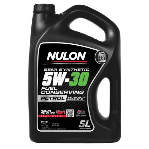 Nulon Semi Synthetic 5W-30 Fuel Conserving Engine Oil 5L for Petrol Cars