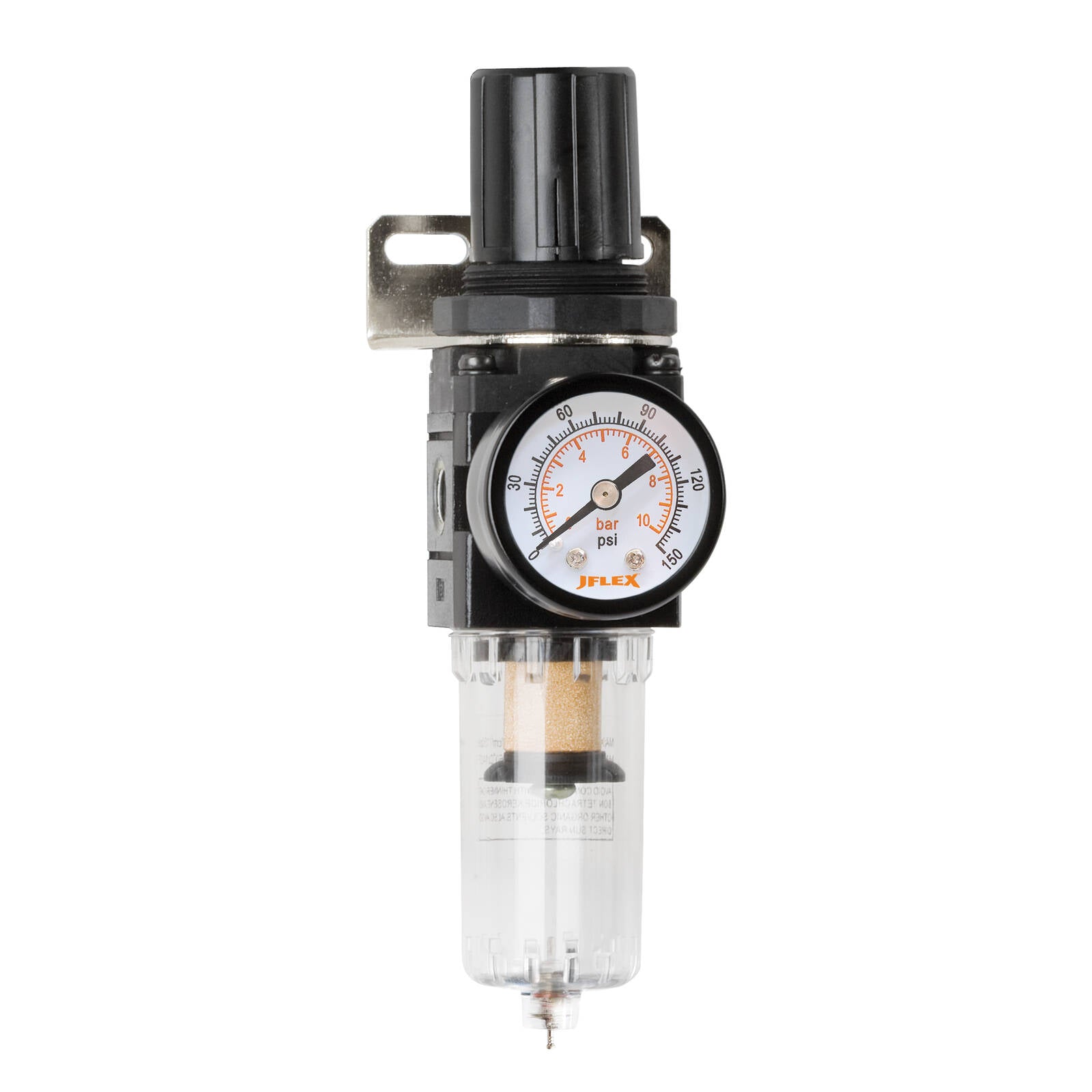 JFLEX Mini Filter Regulator 1/4" BSP, 5 Micron Brass Element