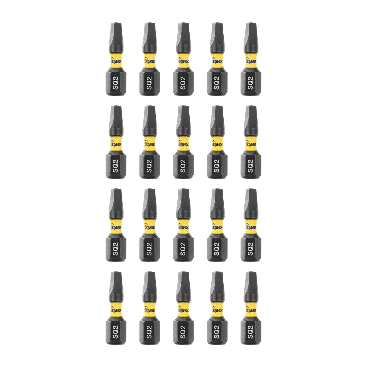 Kango 25mm SQ2 Impact Driver Insert Bits - 20 Pack - HYPERTORQUE - Durable - SuperSaverAU - view 2